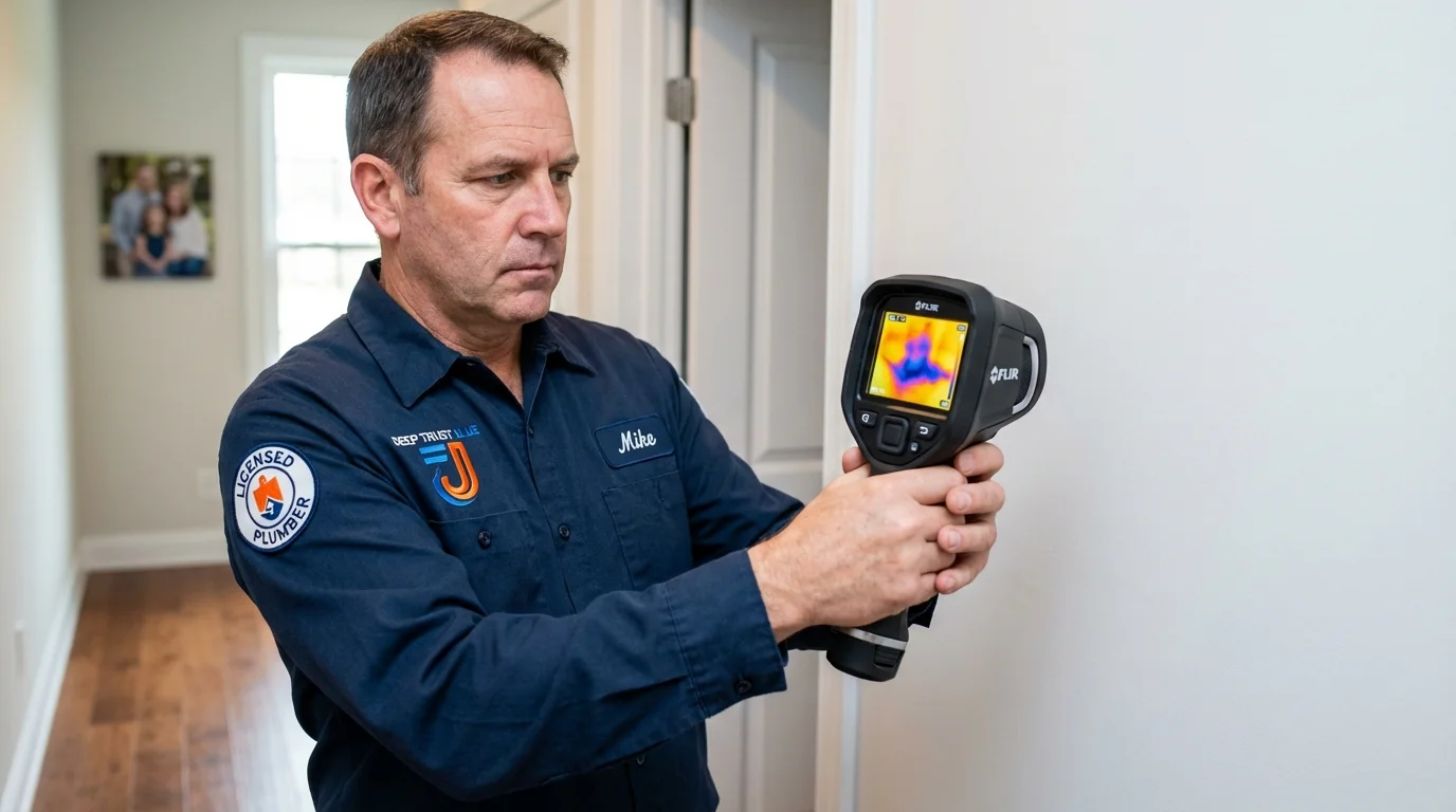 Thermal imaging leak detection by Johns Plumbing LLC in Wrightsville Beach