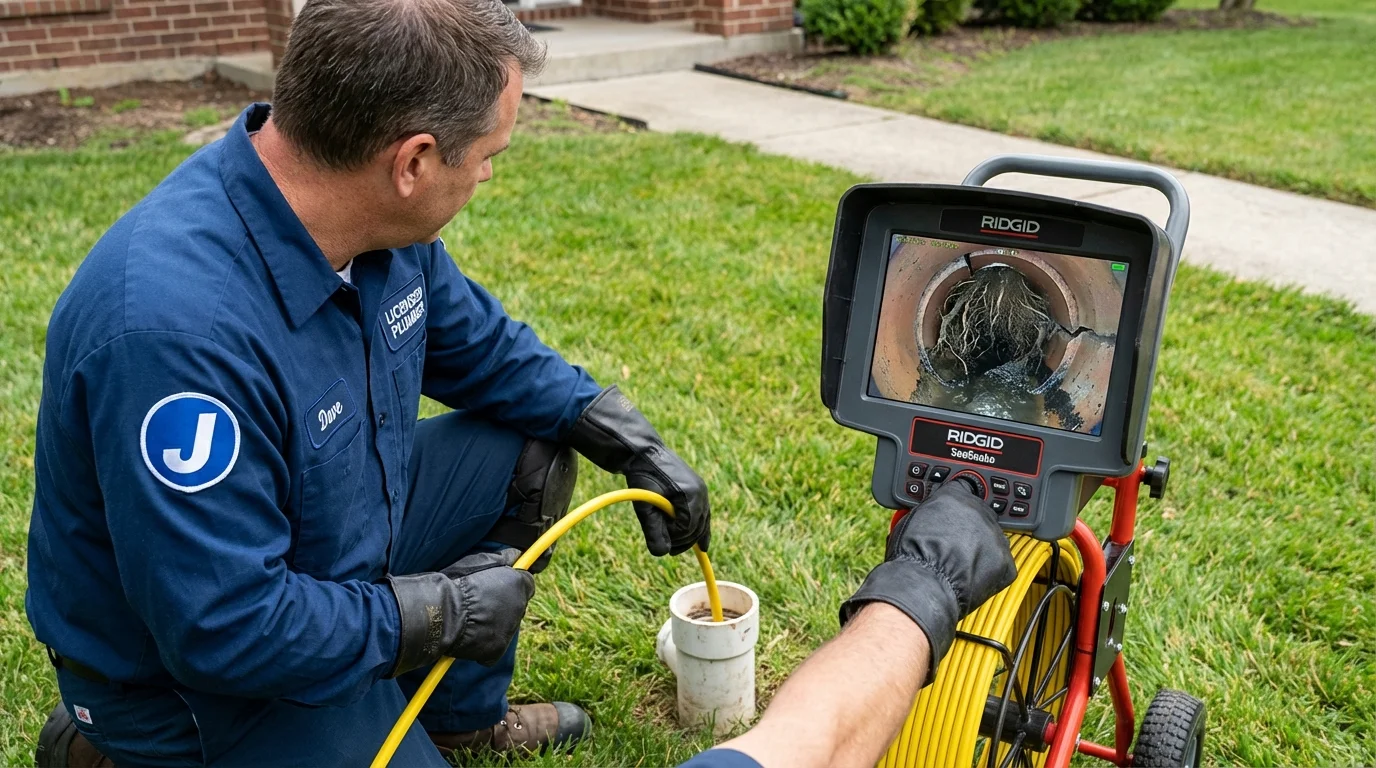 Sewer camera inspection being performed by Johns Plumbing LLC in Wrightsville Beach